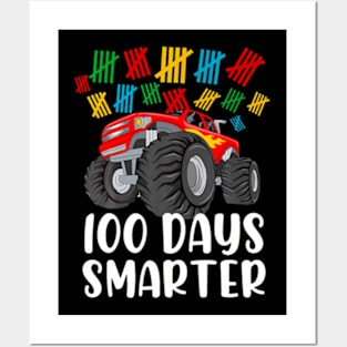 Boys 100Th Day Of School Monster Truck 100 Smarter Posters and Art